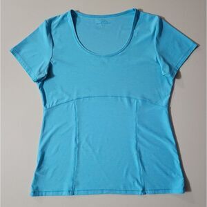 Eddie Bauer Blue Aqua Infinity Short Sleeve Tee
